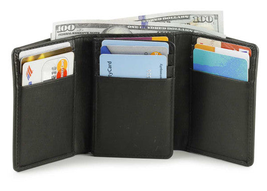 PU Leather Trifold Wallet for Men