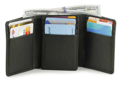 PU Leather Trifold Wallet for Men