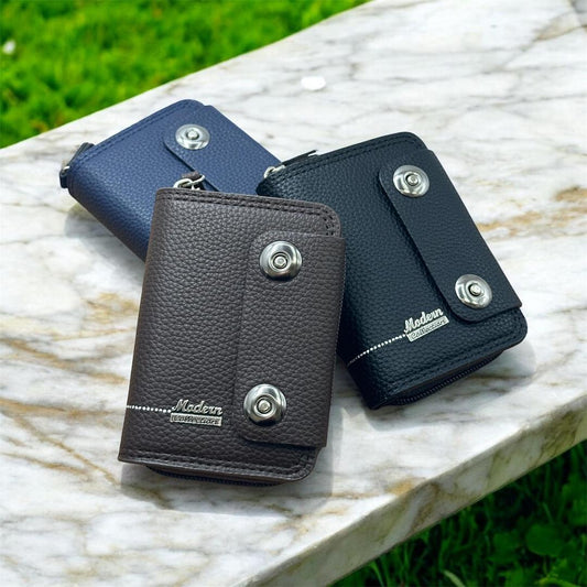Leather Zipper Wallet