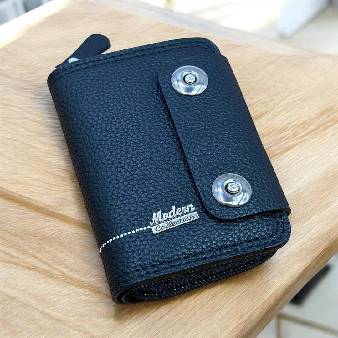 Leather Zipper Wallet