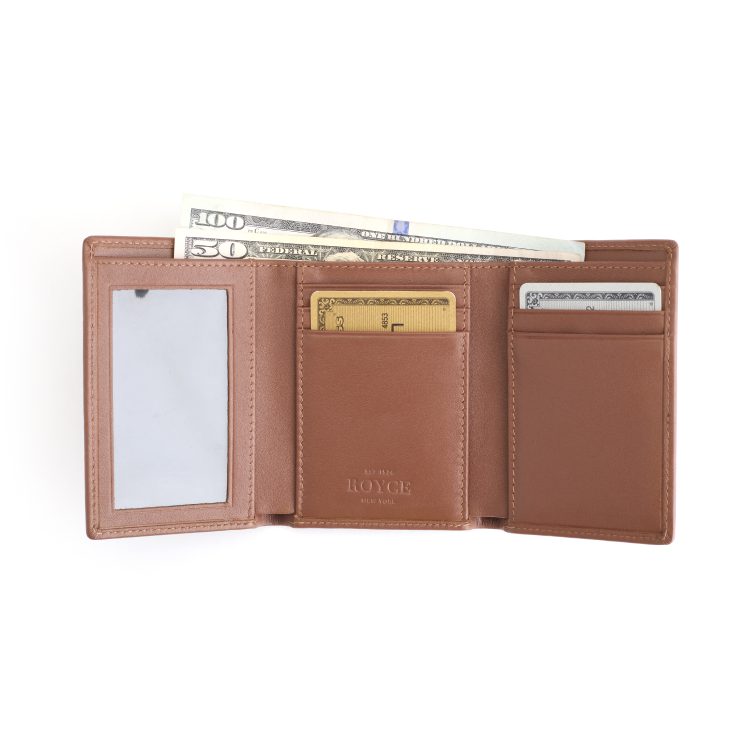 PU Leather Trifold Wallet for Men